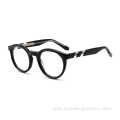 Female Wear High Quality Acetate Material Round Shape Glasses Eyewear